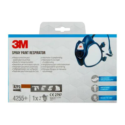 3M™ Respiratore per verniciatura a spruzzo 4255+, A2P3, 1/PK