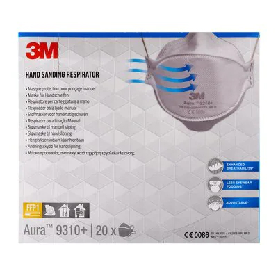 3M™ Aura™ Respiratore per carteggiatura a mano 9310+, FFP1, 20/PK