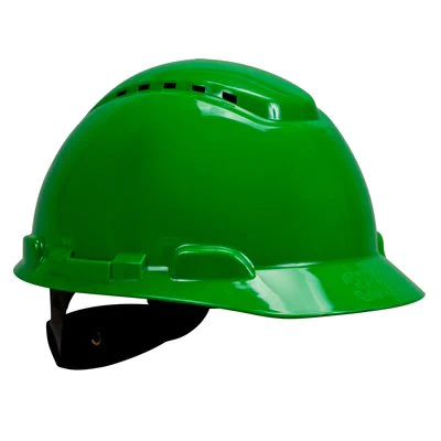 Elmetto 3M™ H700N-GP, ventilato, con cricchetto, bardatura in plastica, Verde