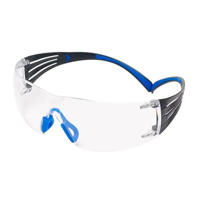 3M™ SecureFit™ 400 Occhiali di protezione, montatura blu/grigia, trattamento anti-appannamento/rivestimento antigraffio Scotchgard™ (K&N), lenti trasparenti, SF401SGAF-BLU-EU, 20/confezione