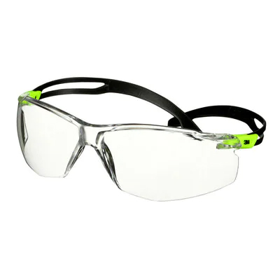 3M™ SecureFit™ 500 Occhiali di protezione, montatura verde, trattamento anti-appannamento/rivestimento antigraffio Scotchgard™ (K&N), lenti trasparenti, SF501SGAF-GRN-EU, 20/confezione