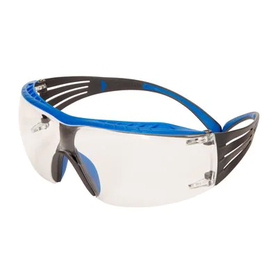 3M™ SecureFit™ 400X Occhiali di protezione, montatura blu/grigia, trattamento anti-appannamento/rivestimento antigraffio Scotchgard™ (K&N), lenti trasparenti, SF401XSGAF-BLU-EU, 20/confezione