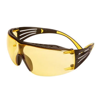 3M™ SecureFit™ 400X Occhiali di protezione, montatura gialla/nera, trattamento anti-appannamento/rivestimento antigraffio Scotchgard™ (K&N), lenti color ambra, SF403XSGAF-YEL-EU, 20/confezione