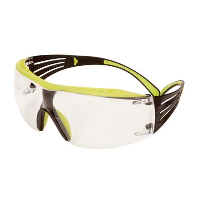 3M™ SecureFit™ 400X Occhiali di protezione, montatura verde/nera, resistente ai graffi, lenti trasparenti, SF401XRAS-GRN-EU, 20/confezione