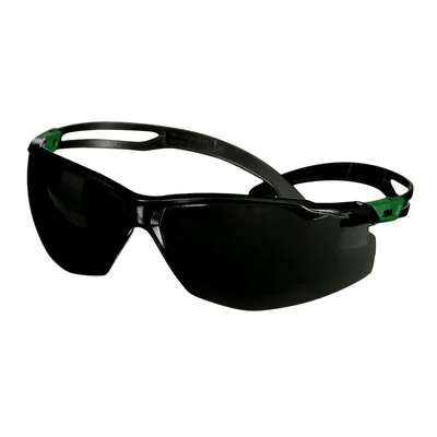 3M™ SecureFit™ 500 Occhiali di protezione, montatura verde/nera, antigraffio + (K), lente grigia IR 5.0, SF550ASP-GRN-EU, 20/confezione