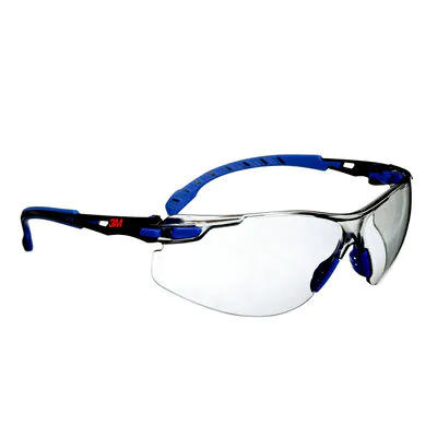 3M™ Solus™ 1000 Occhiali di protezione, montatura blu/nera, trattamento anti-appannamento/rivestimento antigraffio Scotchgard™ (K&N), lenti per interno/esterno grigio chiaro, S1107SGAF-EU, 20/confezione