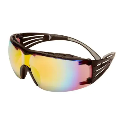 3M™ SecureFit™ 400X Occhiali di protezione, montatura nera/nera, antigraffio, lenti a specchio arancioni, SF416XAS-BLK-EU, 20/confezione