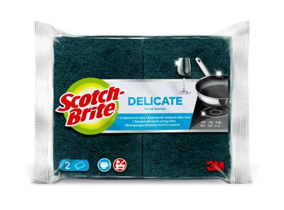 Scotch-Brite® Spugna abrasiva delicata antigraffio, 2 pezzi per confezione