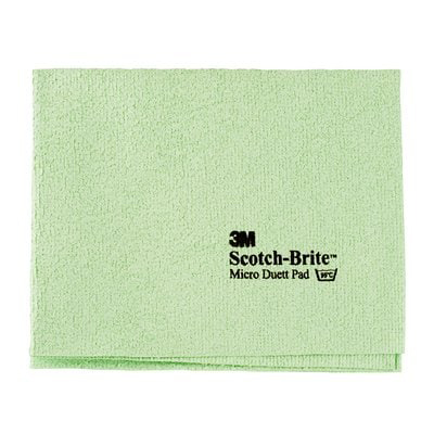 3M™ Scotch-Brite™ Panno Micro Duett, Verde, 320 mm x 400 mm, 5/Confezione