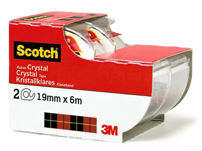 Scotch® Caddy Crystal 2 rls 19mmx6m